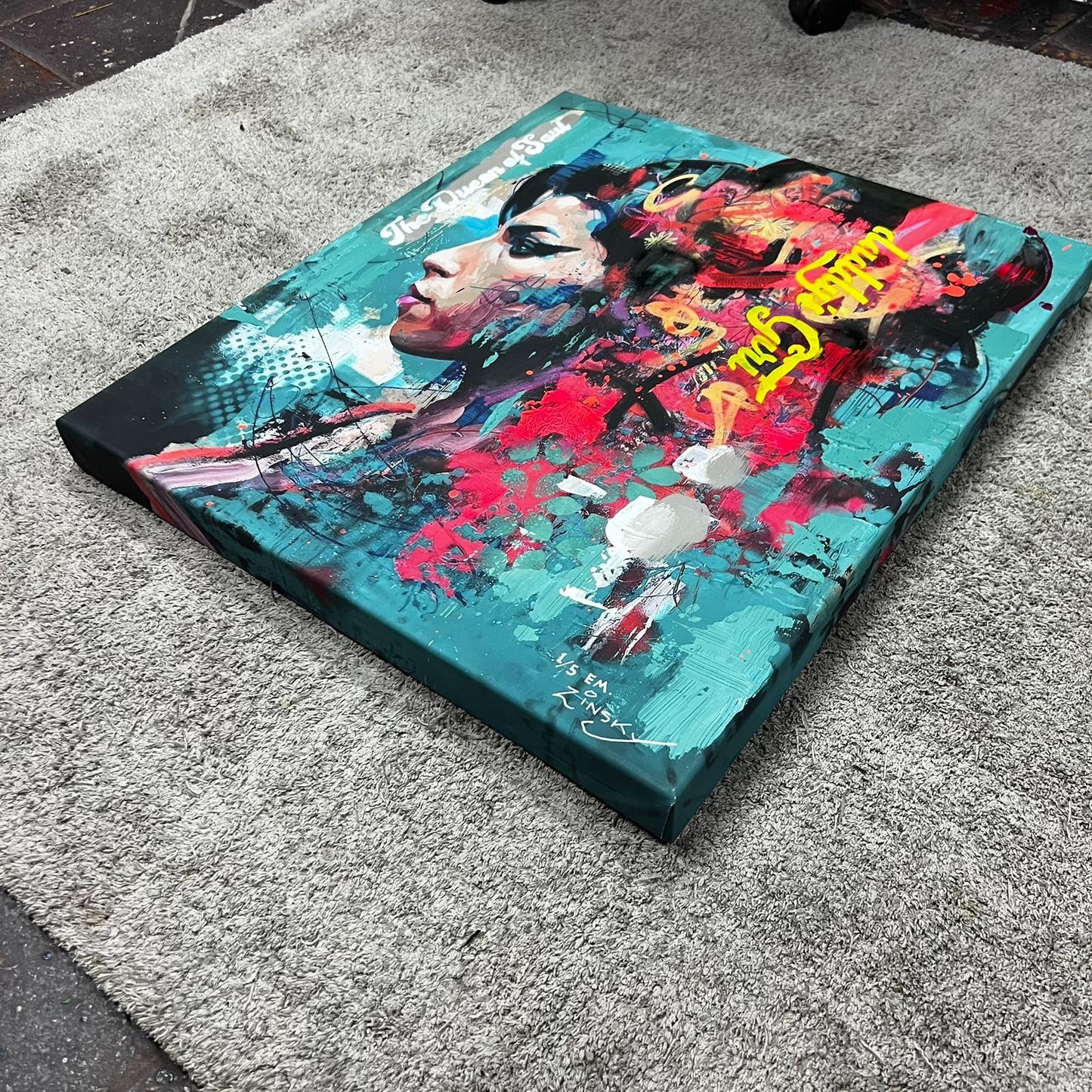 Amy Winehouse (Reworks No.1) Limited Edition,hand-embellished print