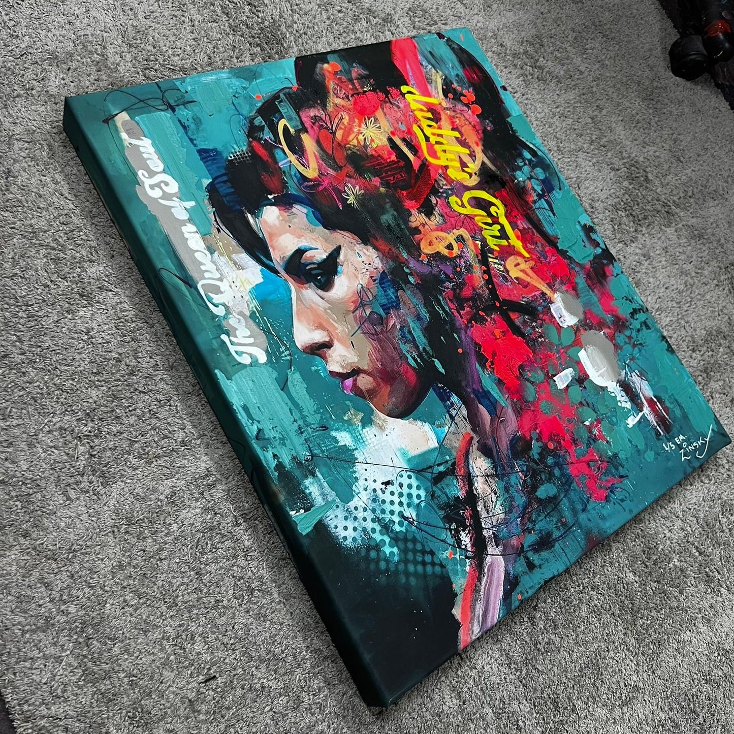 Amy Winehouse (Reworks No.1) Limited Edition,hand-embellished print