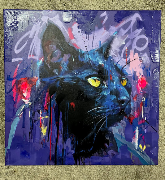 Zinsky’s Cat  (Reworks No.4) Limited Edition,hand-embellished print