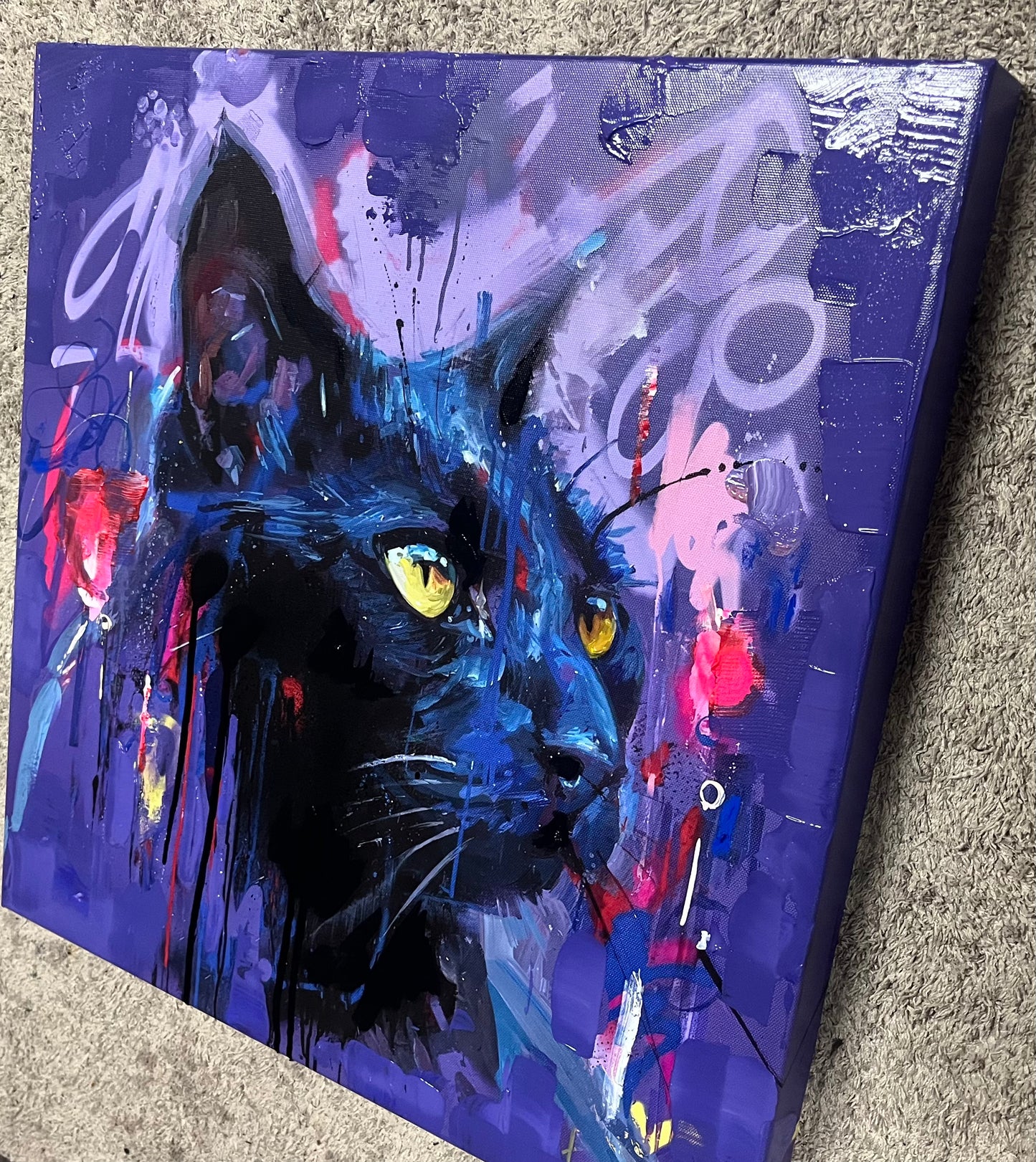 Zinsky’s Cat  (Reworks No.4) Limited Edition,hand-embellished print