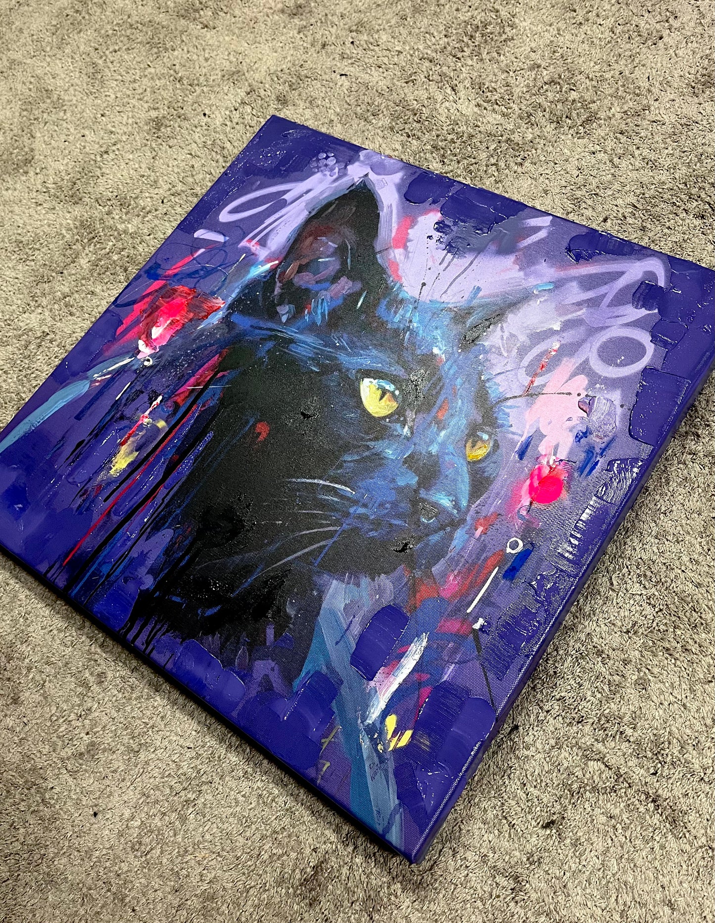 Zinsky’s Cat  (Reworks No.4) Limited Edition,hand-embellished print