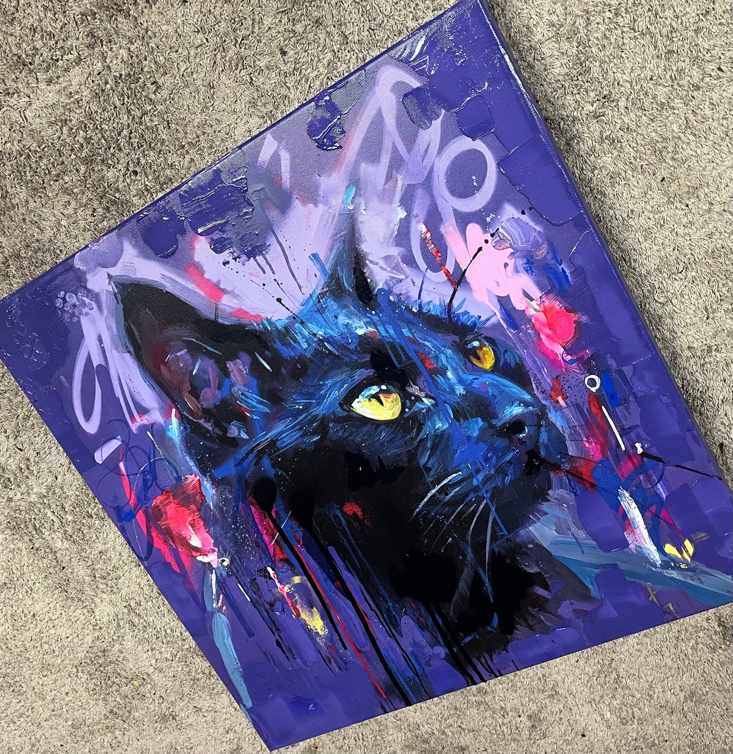 Zinsky’s Cat  (Reworks No.4) Limited Edition,hand-embellished print